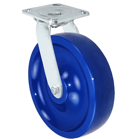Casterhq 8" Stainless Swivel Caster, Solid Polyurethane Wheel, 1,000lbs Capac CBSSSP82